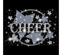 SUPERDANT Strass Thermocollant à Strass Cheer Stars pour Transfert de Chaleur en Cristal Cheer Patch Thermocollant pour T Shirts et Vêtements
