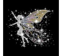 SUPERDANT Strass Thermocollant pour Fées Papillon Fée Strass Bling Transfert de T Shirt Strass à Repasser Transfert Thermique Autocollants Patch Thermocollant