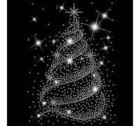 SUPERDANT Strass Thermocollant pour Vetement pour Sapin de Noël Blanc Strass Thermocollants pour la Saison de Noël pour T Shirts Vêtements Patch Thermocollant Cadeaux de Christmas