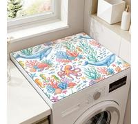 SUPERDANT Tapis Anti Dérapant pour Électroménager Imperméable Couverture Supérieure pour Lave Linge et Sèche Linge 60x50cm/23.6x19.7 pouce pour Buanderie et Protection Supérieure de Réfrigérateur
