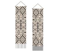 SUPERDANT Tapisserie Murale Aztèque Tapisserie Tenture Murale Moderne et Esthétique Couverture Murale Longue Tapisserie Murale Lot de 2 tapisseries avec Motif à Pompons