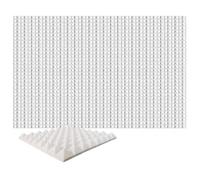SuperDash Panneaux Acoustiques Pyramide Blanc Perle SD1034 | Mousse acoustique haute densite pour reduction echo, absorption sonore, studio, gaming et home office