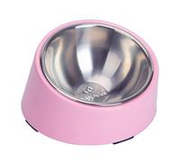 SuperDesign Bol incliné à 15 sans désordre pour Chiens et Chats, mangeoire pour Bouledogue à Angle incliné, antidérapant et Anti-déversement, Plus Facile à Atteindre Les Aliments S/0,5 Tasse Rose