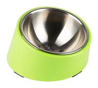 SuperDesign Gamelle inclinée à 15° pour Chiens et Chats, Angle incliné, antidérapante et Anti-déversement, Plus Facile à Atteindre la Nourriture M/1 Tasse, Vert