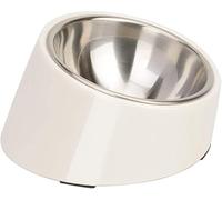 SuperDesign Gamelle inclinée à 15° pour Chiens et Chats, Angle incliné, antidérapante et Anti-déversement, Plus Facile à Atteindre la Nourriture S/0,5 Tasse, Blanc
