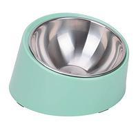 SuperDesign Gamelle inclinée à 15 ° pour Chiens et Chats, mangeoire pour Bouledogue à Angle incliné, antidérapante et Anti-déversement, Plus Facile à Atteindre la Nourriture M/1 Tasse Vert