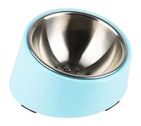 SuperDesign Gamelle pour Chien Chat, Bol Inclinée Antidérapante Moderne Elégante Support Mélamine avec Gamlle INOX Amovible Solide Robuste