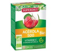 Superdiet Acérola 500 Bio 24 comprimés à croquer