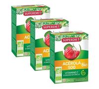Superdiet Acérola 500 Bio Lot de 3 x 24 comprimés