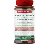 Super Diet – Capsules – Acide hyaluronique & vitamine C – Éclat et hydratation – 90 capsules