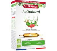 SUPERDIET - ACTIMINCYL BIO - Complexe exclusif de 6 plantes - Fabrication française - Métabolisme des lipides et contrôle du poids - 20 ampoules de 10 ml