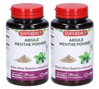 SUPERDIET Argile verte Montmorillonite + Menthe poivrée Comprimé(S) 2x250 pc(s)