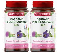 SUPERDIET Bardane Pensée sauvage Bio Beauté de la peau - 10% avec le code: 926CE Comprimé(S) 2x80 pc(s)