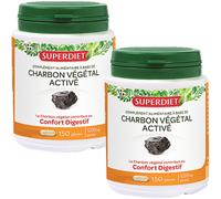 Superdiet Charbon Végétal Activé 150 Gélules Promo 1+1 Gratuit