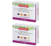 Superdiet Charbon végétal - Levure de bière Propolis Fenouil Capsule(S) 2x45 pc(s)