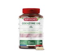 SUPERDIET - COENZYME Q10 ET AIL - Cardiovasculaire - Nutrithérapie - Fabrication Française - 180 gélules