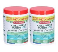 Superdiet Collagène Marin Vitamine C Naturelle - 10% avec le code: 926CE Poudre 2x241 g