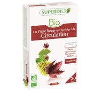 Superdiet Complexe Circulation Vigne Rouge - Ginkgo Hamamélis Marronnier d'Inde Bio Ampoule(S) Buvable(S) 20x15 ml