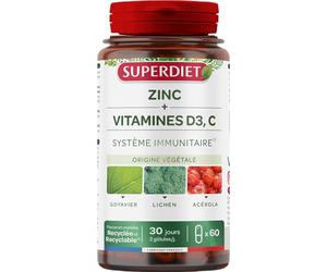 SUPERDIET - COMPLEXE IMMUNITÉ D'ORIGINE VÉGÉTALE - Soutient des défenses immunitaires, énergie - Fabrication française - 60 gélules