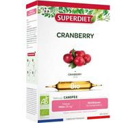 Super Diet Complément alimentaire Cranberry (Canneberge) Bio - 20 ampoules de 15 ml