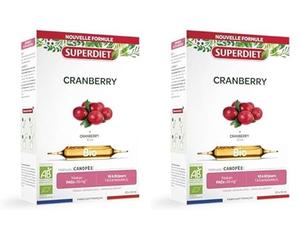 SuperDiet Cranberry Bio Confort urinaire 20 ampoules de 10ml soit 200ml (Lot de 2)