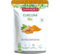 SUPERDIET - CURCUMA BIO - 100% plantes - Sachet en papier avec zip refermable - Conditionné en France - Poudre 200 g