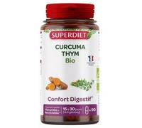 Superdiet Curcuma Thym Bio 90 Gélules - Digestion - Transit - Pharmacie en ligne LaSante.net