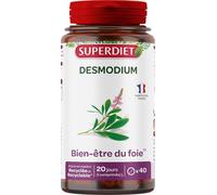 SUPERDIET® - DESMODIUM BIO - Soutien hépatique naturel - Confort digestif et détox - 40 comprimés pour 20 jours - Vegan