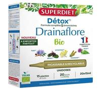 Superdiet Détox Drainaflore Bio 20 Unidoses De 15ml
