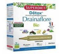 Super Diet Drainaflore Bio – Programme détox 5 émonctoires – 20 unidoses de 15 ml