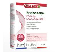 SUPERDIET - ENDOSEDYS Règles douloureuses - Complexe phyto-nutrition avec PEA - 60 gélules