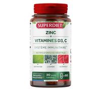 SUPERDIET - COMPLEXE IMMUNITÉ D'ORIGINE VÉGÉTALE - Soutient des défenses immunitaires, énergie - Fabrication française - 60 gélules
