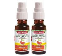 SUPERDIET- EXTRAIT DE PÉPINS DE PAMPLEMOUSSE BIO- Titré en flavonoïdes à 2400mg - Vitalité - Sans alcool - Spray de 20ml (Lot de 2)