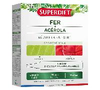 Super Diet - Complément alimentaire Fer et Acérola - Goût fruité - 20 unidoses x15 ml
