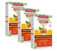 SuperDiet Gelée Royale 3000mg Bio Lot de 3 x 20 ampoules