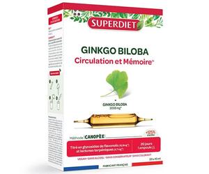 SuperDiet Ginkgo Biloba Circulation et Mémoire 20x10ml