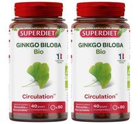 SUPERDIET Ginko biloba Bio Circulation - 10% avec le code: 926CE Comprimé(S) 2x80 pc(s)