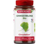 SUPERDIET Ginko biloba Bio Circulation - 10% avec le code: 926CE Comprimé(S) 80 pc(s)