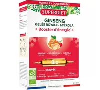 Superdiet Ginseng Gelée Royale Acérola Bio Tonus & Énergie Ampoules
