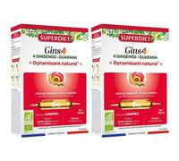 Superdiet Ginseng immunité bio vitalité Solution Orale 2x20x10 ml