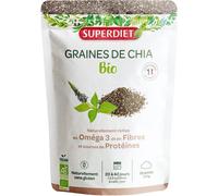 Superdiet Graines de chia bio - Riches en oméga-3 - 200 g