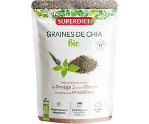 SUPERDIET Graines de Chia BIO Poudre 200 g