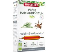SUPERDIET - PRÊLE HARPAGOPHYTUM BIO - Mobilité articulaire - Phytothérapie - Fabrication Française - 20 ampoule de 15 ml