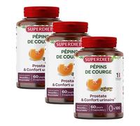 Superdiet Huile de Pepin de Courge Lot de 3 x 120 capsules