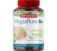 SUPERDIET - HYGIAFLORE PSYLLIUM BIO - Transit - Phytothérapie - Fabrication Française - 100 gélules