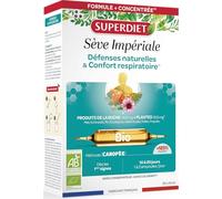 SUPERDIET - IMMUNITE ET RESPIRATION BIO (SÈVE IMPÉRIALE BIO) - Vitalité - Fabrication française - 20 ampoules de 10ml