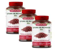 Superdiet Levure de Riz Rouge Bio Lot de 3 x 120 gélules