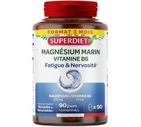Superdiet Magnesium d'Origine Marine et Vitamine B6 90 comprimés