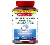 Super Diet - Complément alimentaire - Magnésium d'origine marine + Vitamine B6 - 90 comprimés