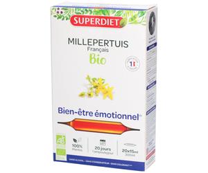 Superdiet Millepertuis Bio - 10% avec le code: 926CE Ampoule(S) Buvable(S) 20 pc(s)